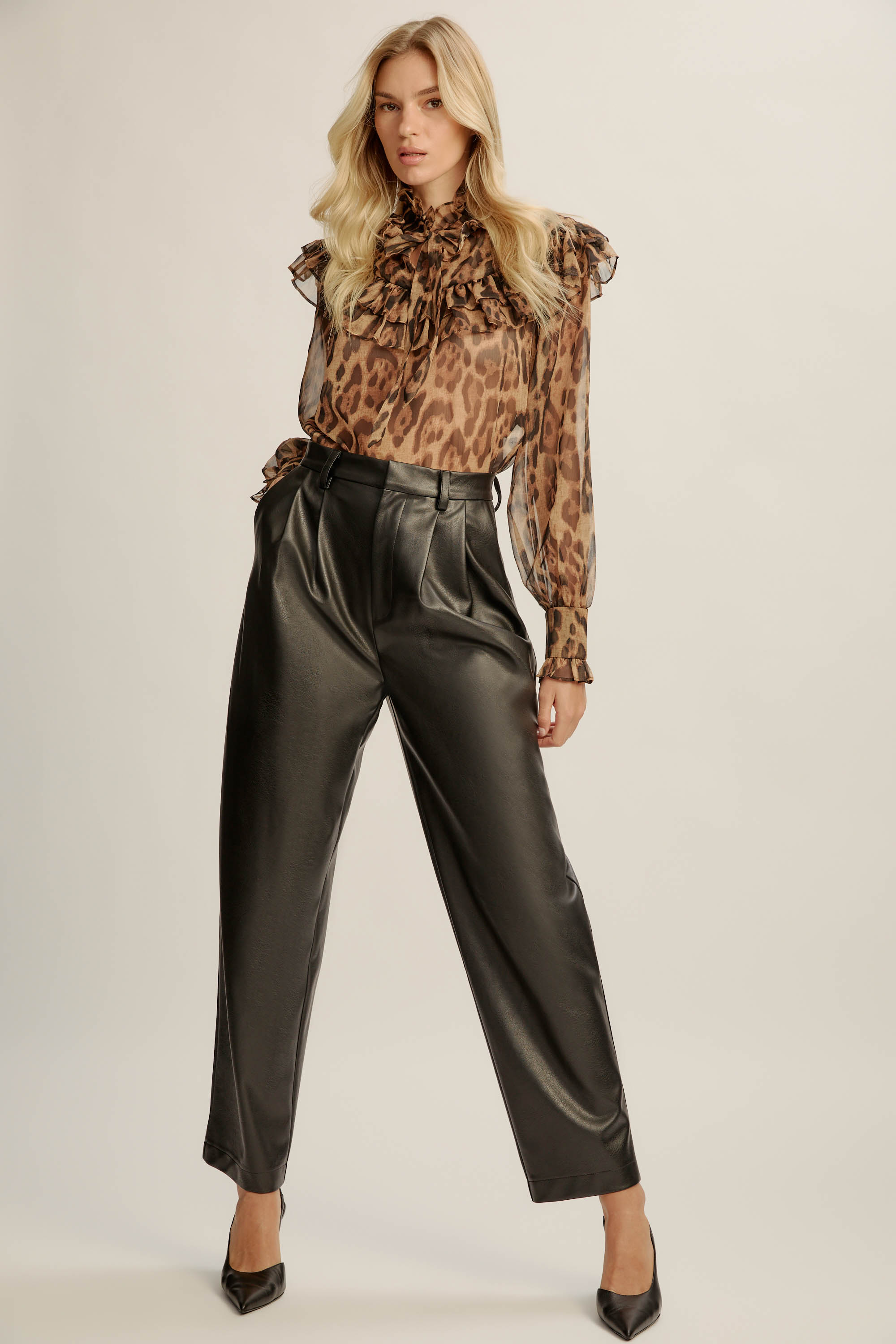 Bardot Fiorella Leopard Blouse In Brown