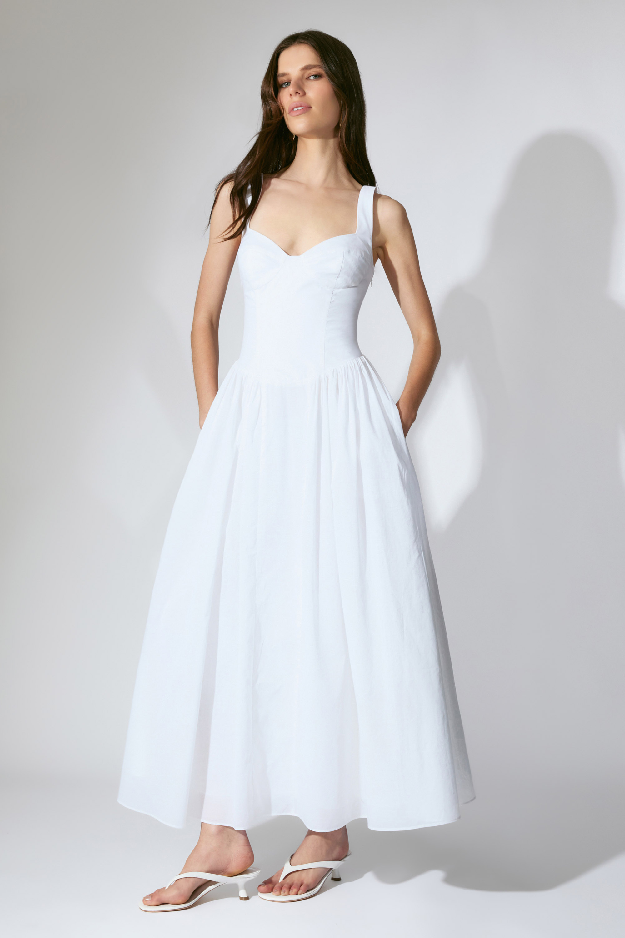 Bardot Theodora Cotton Maxi Dress In Blue