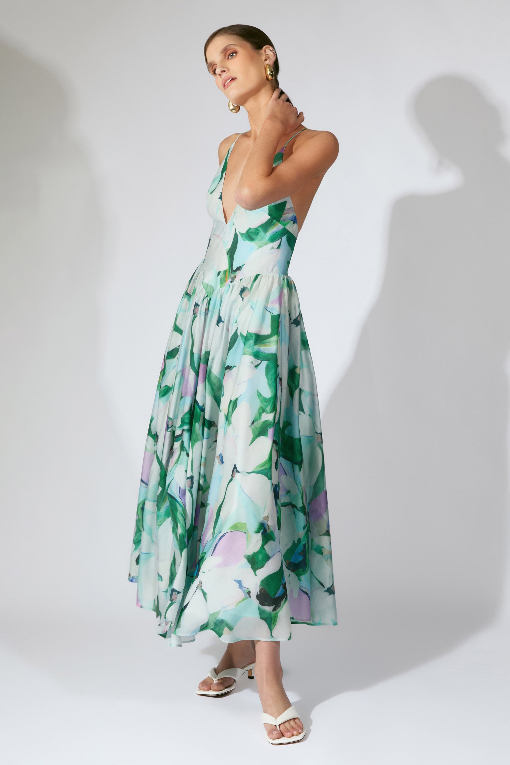 Bardot Arletha Halter Maxi Dress In Multi