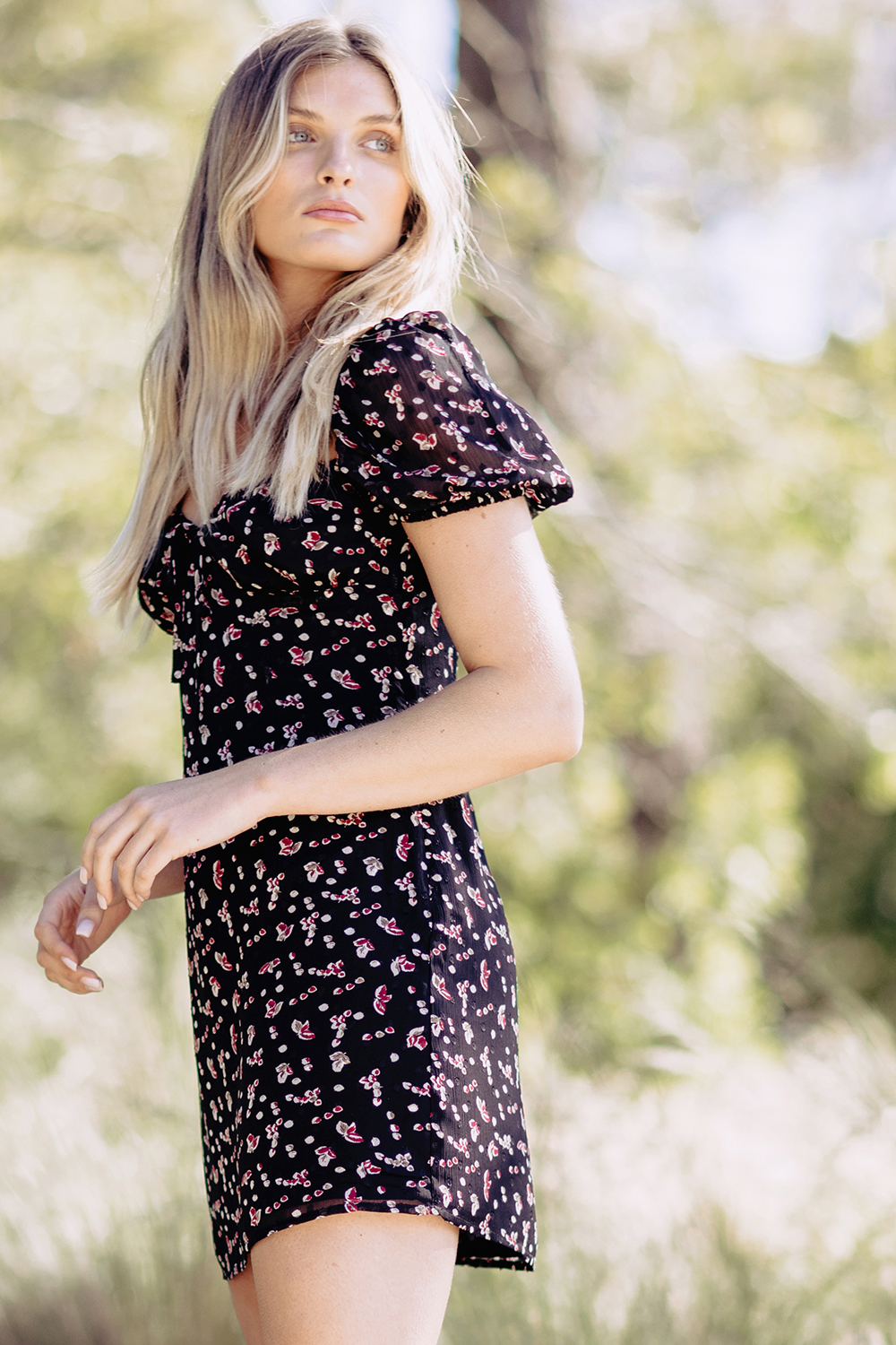 ruffle bodycon dress